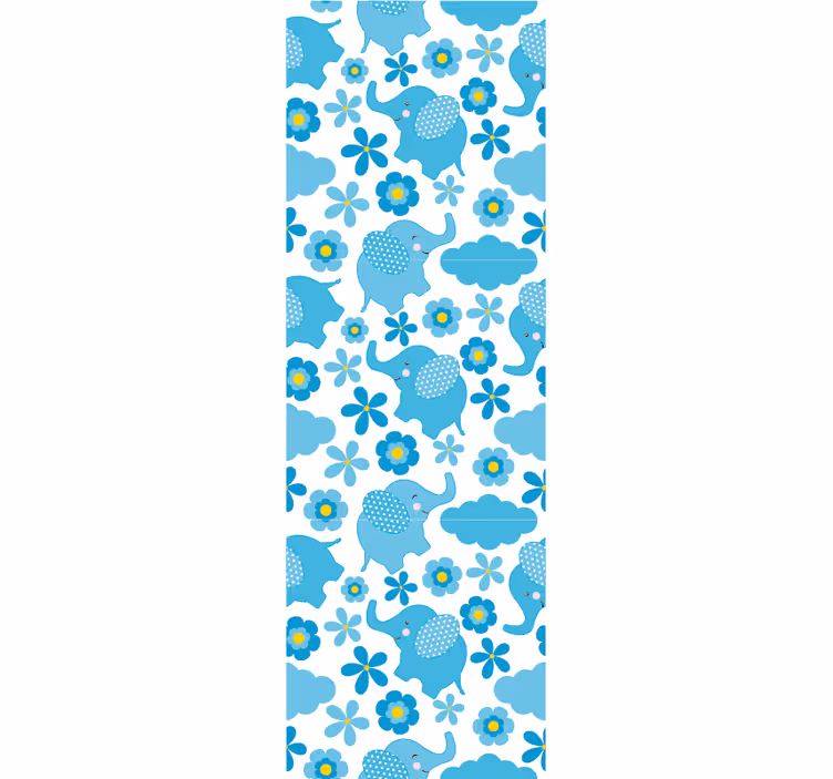 Babyzimmer Tapete elefantenblumenmuster - TenStickers
