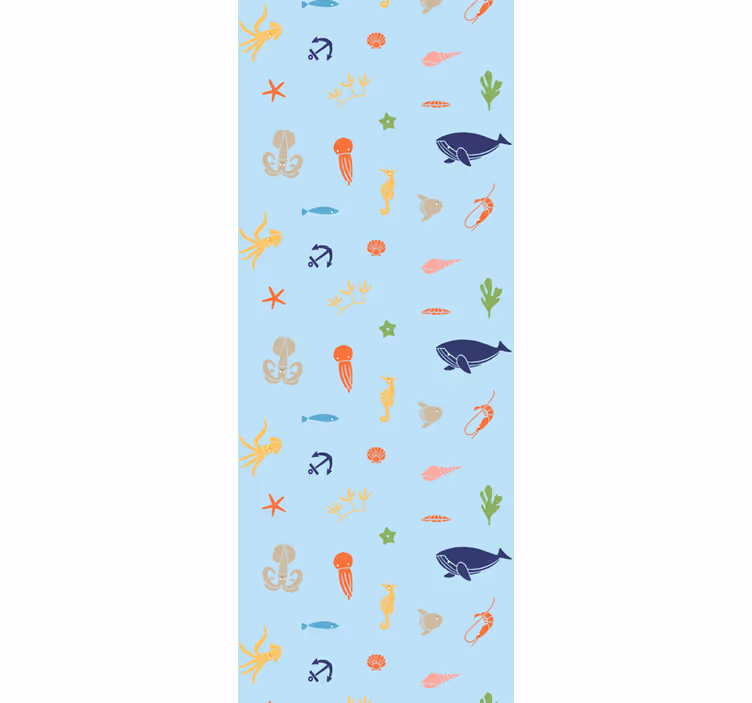 Tapete Tiere muster der meeresfauna - TenStickers