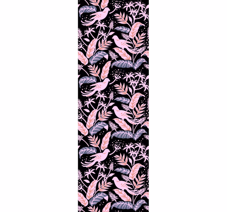 Ornament Tapete vögel blumen harmonie - TenStickers