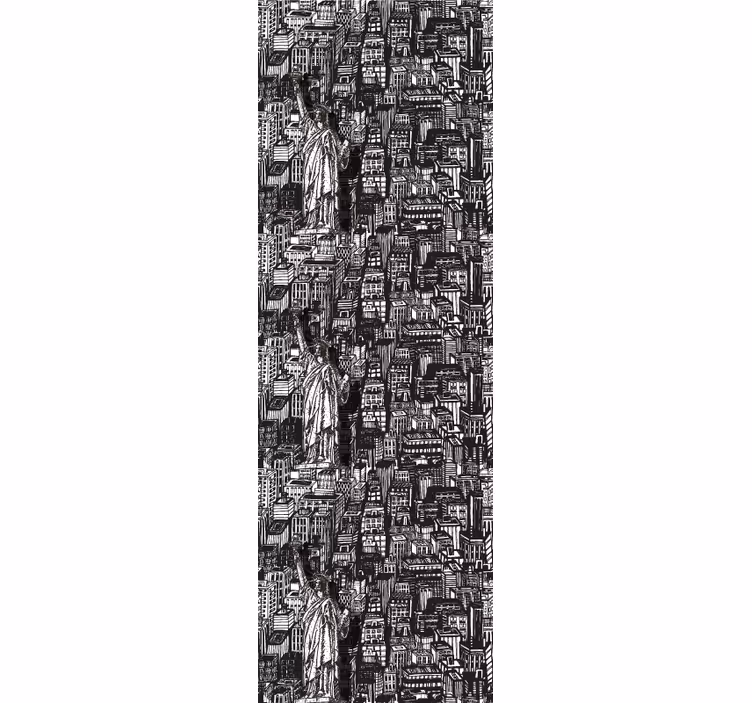 Tapete Stadt und Land statue, urbane collage - TenStickers