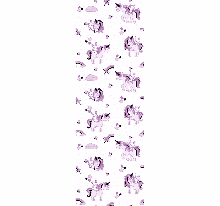 Babyzimmer Tapete einhorn-fantasieszene - TenStickers
