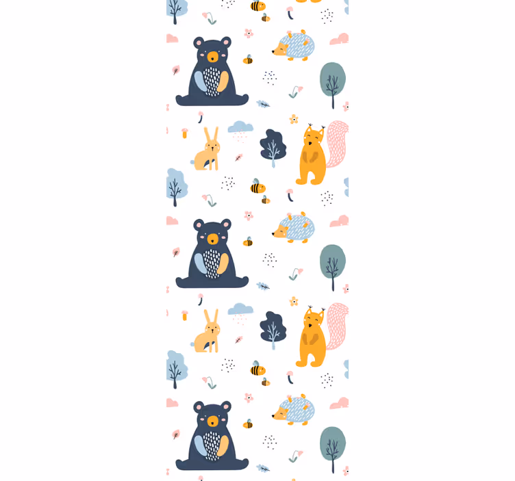 Babyzimmer Tapete waldtiere - TenStickers