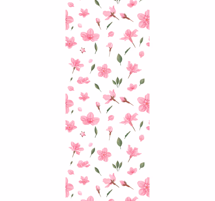 Blumentapete rosa blütenmuster - TenStickers