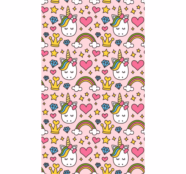 Tapete Kinderzimmer wunderliche einhorn-fantasie - TenStickers
