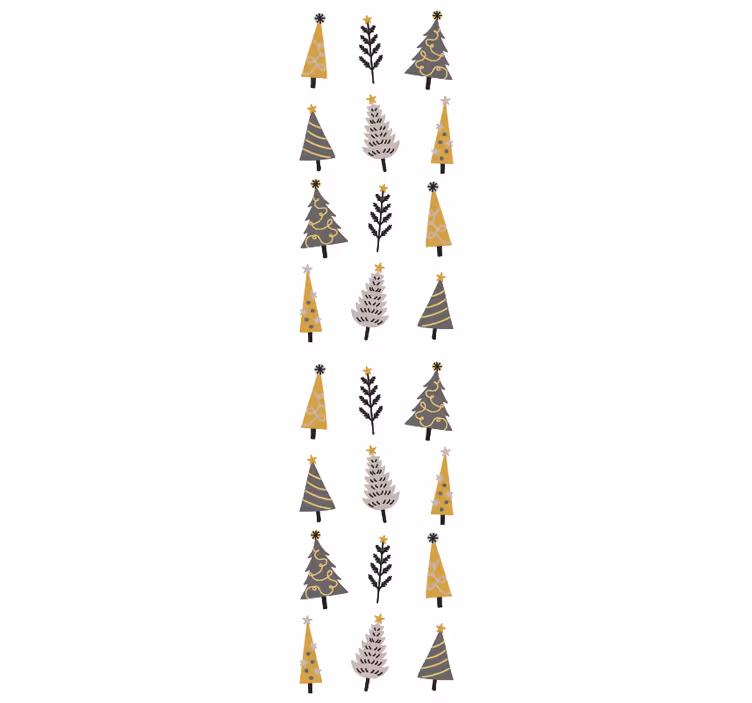 Tapete Weihnachten feiertagsbaummuster - TenStickers