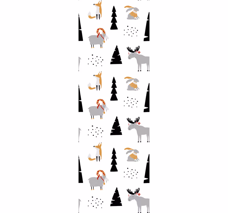 Tapete Tiere festliches tiermuster - TenStickers