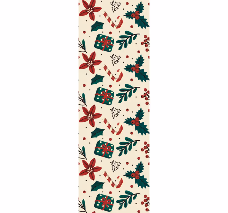 Tapete Weihnachten festliches botanisches muster - TenStickers