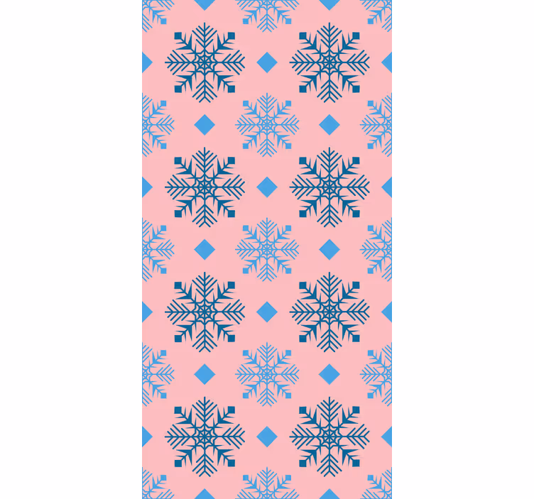 Tapete Weihnachten geometrisches schneeflockenmuster - TenStickers