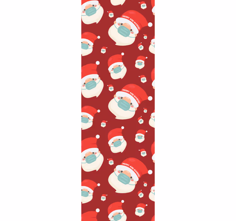 Tapete weihnachten mit weihnachtsmann-muster - TenStickers