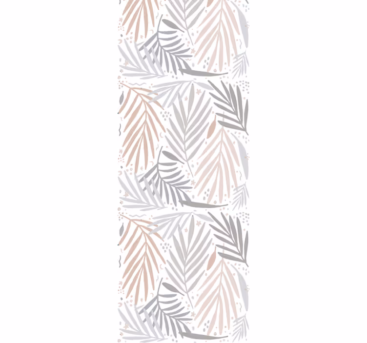 Tapete Blätter grau-beige arrangement - TenStickers