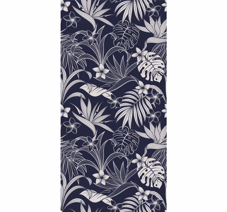 Blumentapete tropisches blumendesign - TenStickers