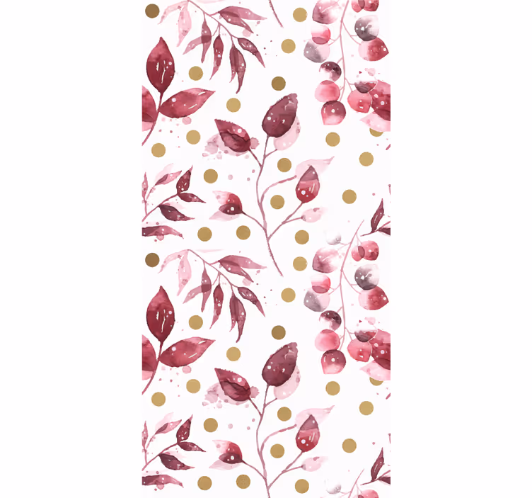 Tapete Florale Ornamente botanisches polka-motiv - TenStickers