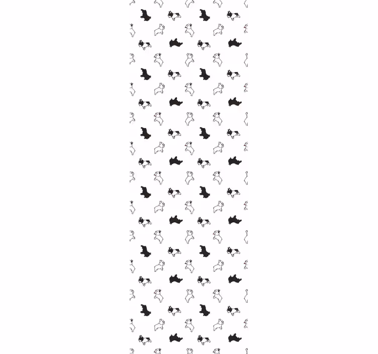 Hunde Tapete welpenskizzen muster - TenStickers