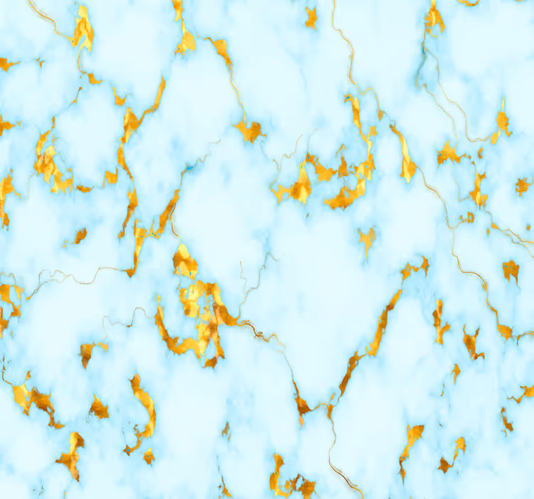 Marmor Tapete Blau-goldener marmor strukturiert - TenStickers