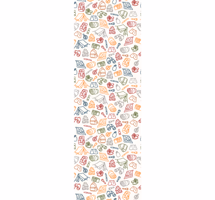 Tapete Kunst camping-kritzeleien - TenStickers