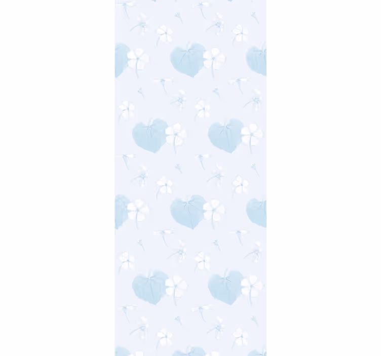 Blumentapete mit sanftem blauen motiv - TenStickers
