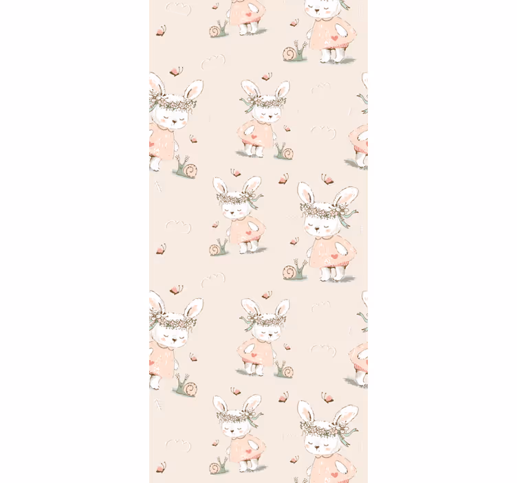Babyzimmer Tapete mythisches hasenmotiv - TenStickers
