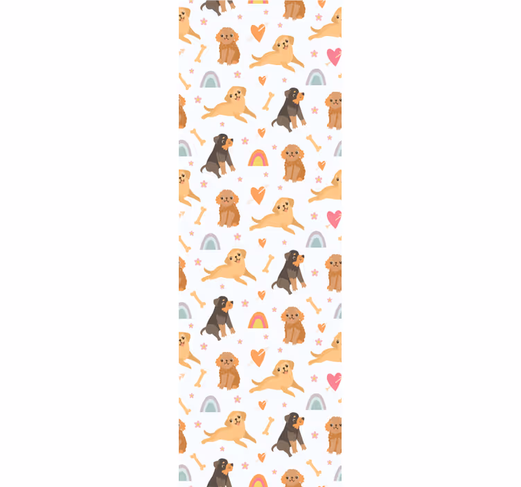 Hunde Tapete fröhliches hundemotiv - TenStickers