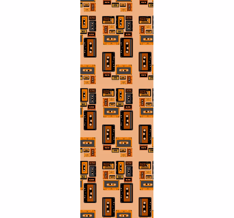 Tapete Kunst retro-kassette - TenStickers