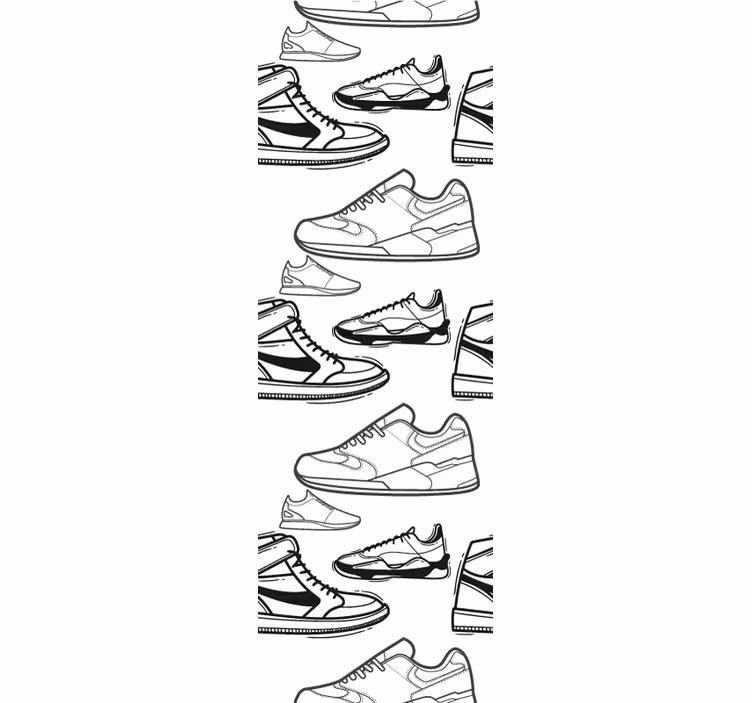 Tapete Kunst sneaker-illustrationen - TenStickers