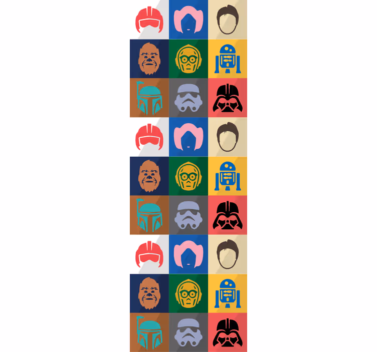 Tapete Kunst ikonisches charakterraster - TenStickers
