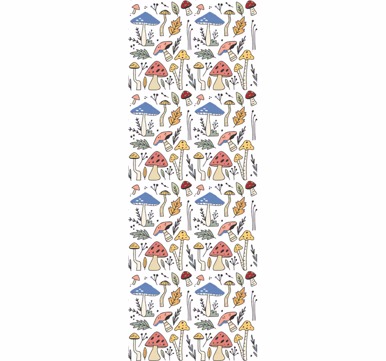Tapete Natur buntes pilzmuster - TenStickers