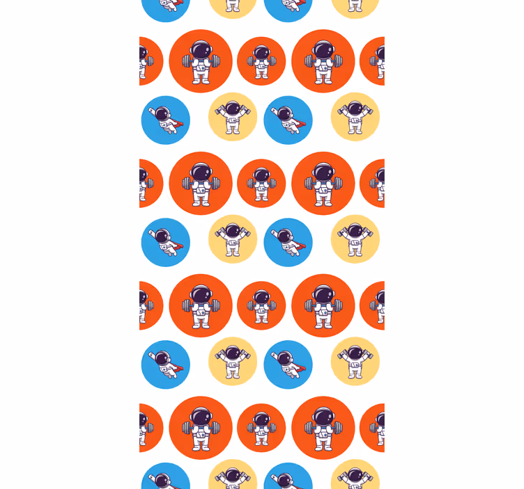Tapete Kinderzimmer astronautenmuster spaß - TenStickers