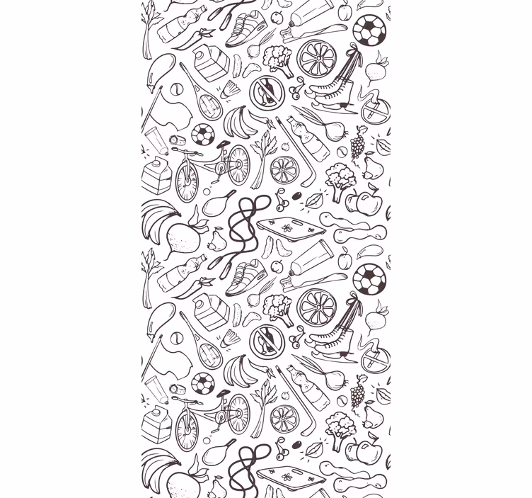 Tapete Kunst eklektisches gekritzel-array - TenStickers