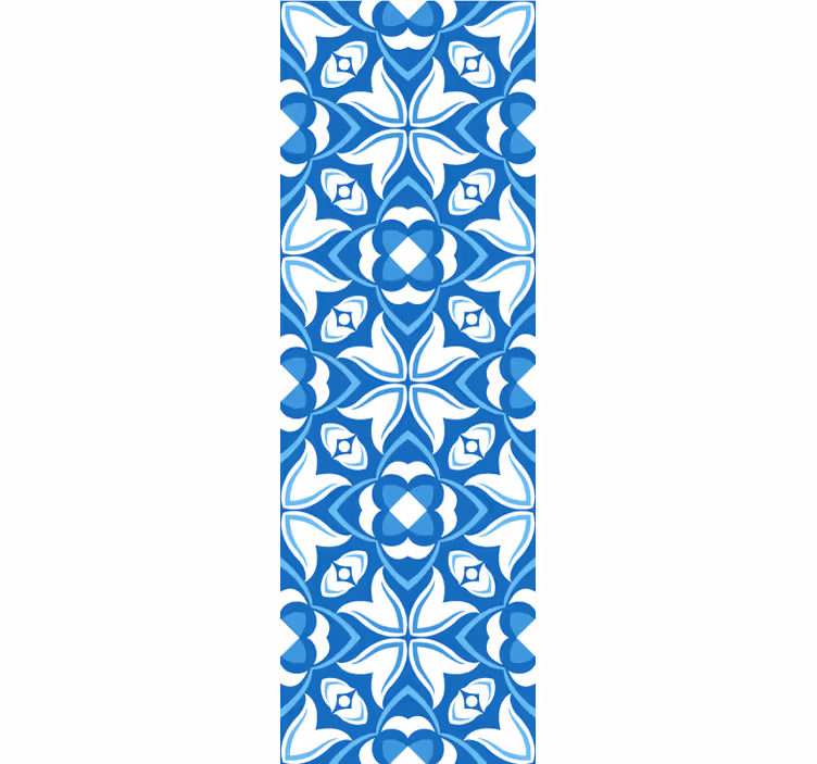 Tapete Fliesenoptik elegante blaue muster - TenStickers