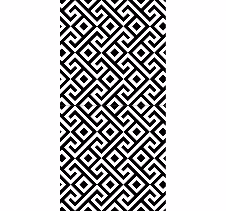 Tapete geometrisch aufwendiges schwarz-weißes design - TenStickers