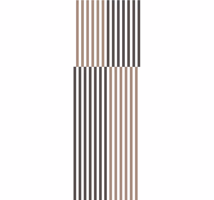 Gestreifte tapete im stilvollen beige-braun design - TenStickers