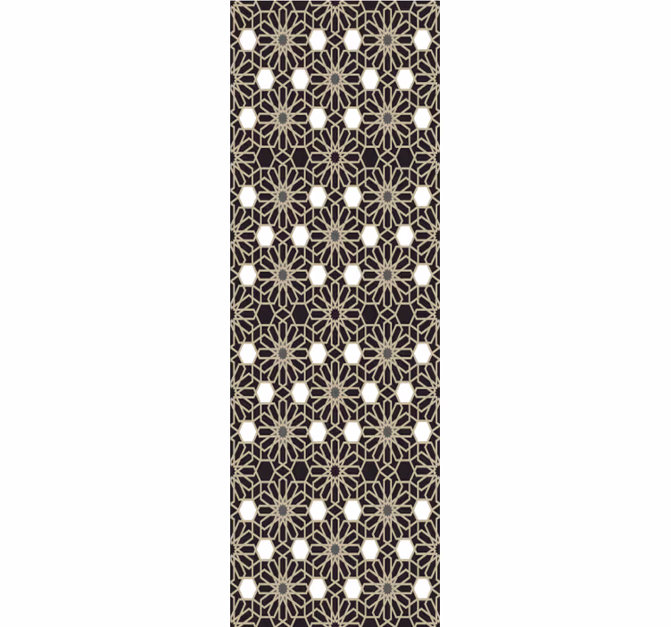 Tapete Fliesenoptik geometrisches blumenthema - TenStickers