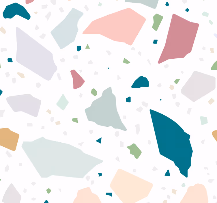 Tapete Küche bunter geometrischer terrazzo - TenStickers