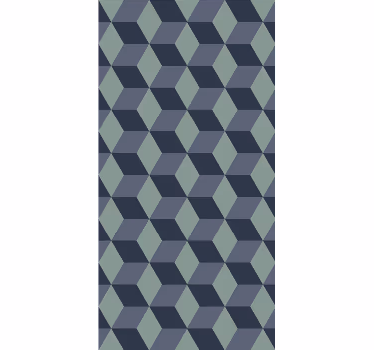 Tapete geometrisch 3d-würfel-muster - TenStickers