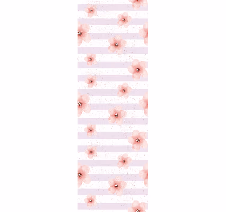 Blumentapete kirschblütenstreifen - TenStickers