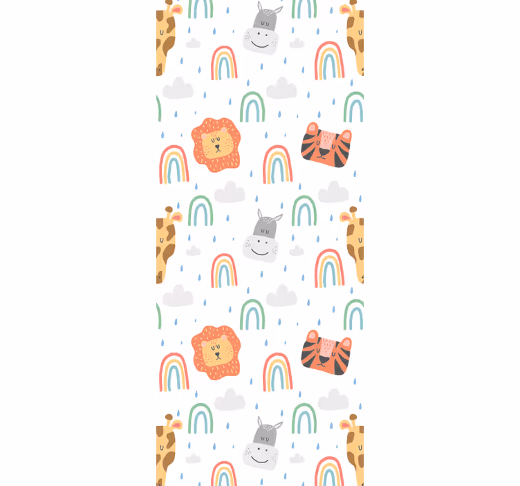 Babyzimmer Tapete safaritiere - TenStickers