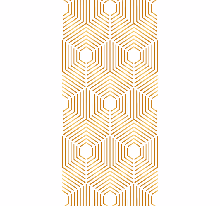 Tapete geometrisch goldenes sechseckmuster - TenStickers