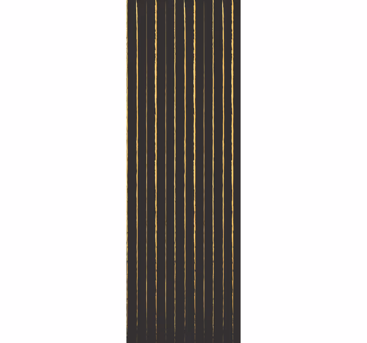 Gestreifte Tapete goldenes und schwarzes muster - TenStickers