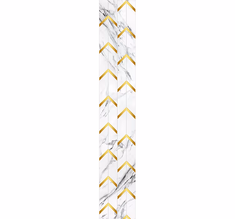 Marmor tapete mit elegantem chevron-muster - TenStickers