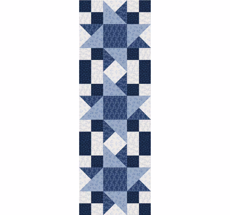 Geometrische Tapete muster mit blauen blöcken - TenStickers