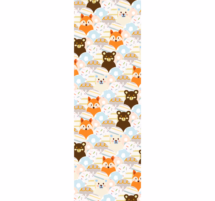 Babyzimmer Tapete tiergesichter - TenStickers
