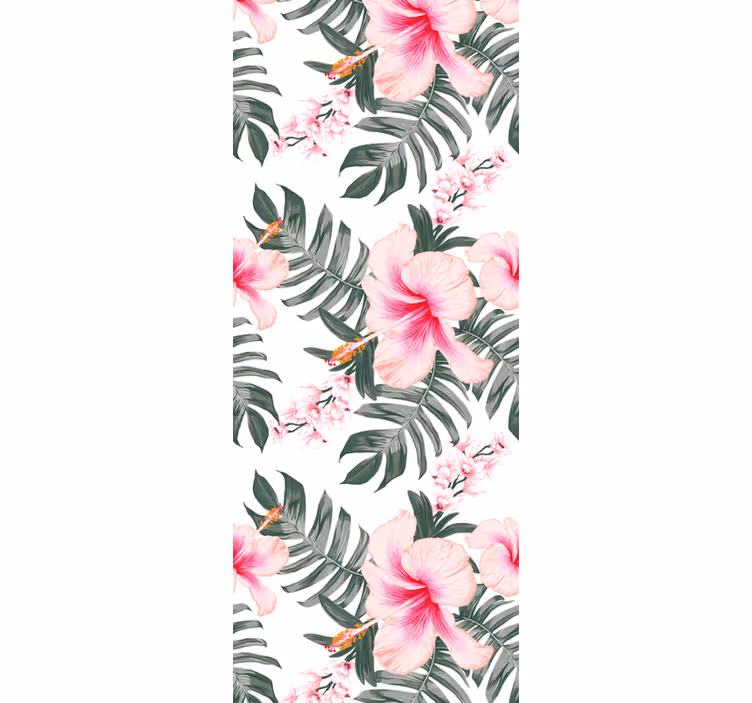 Pflanzen Tapete Orchideen-rosenmuster - TenStickers