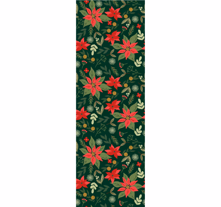 Tapete Weihnachten festliches blumenmuster - TenStickers