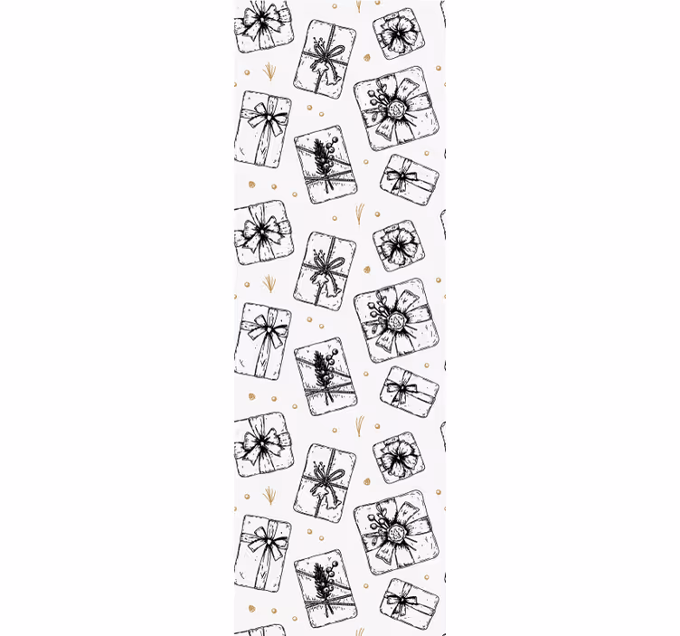 Tapete Weihnachten geschenk-bogen-muster - TenStickers