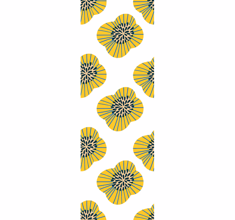 Blumentapete stilvolles blumenmuster - TenStickers