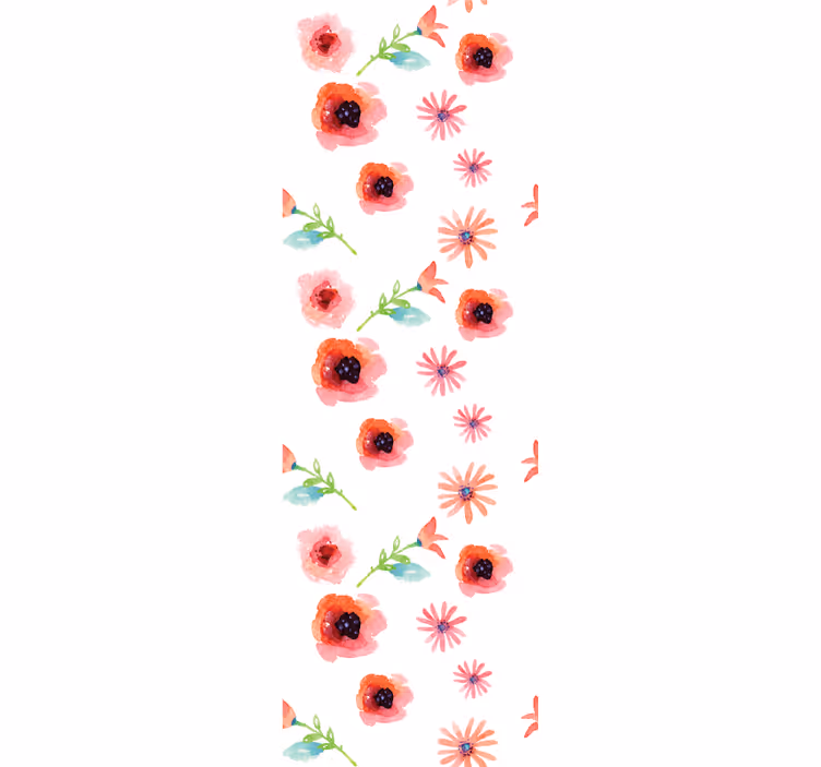 Blumentapete einfaches rosa blumenmuster - TenStickers