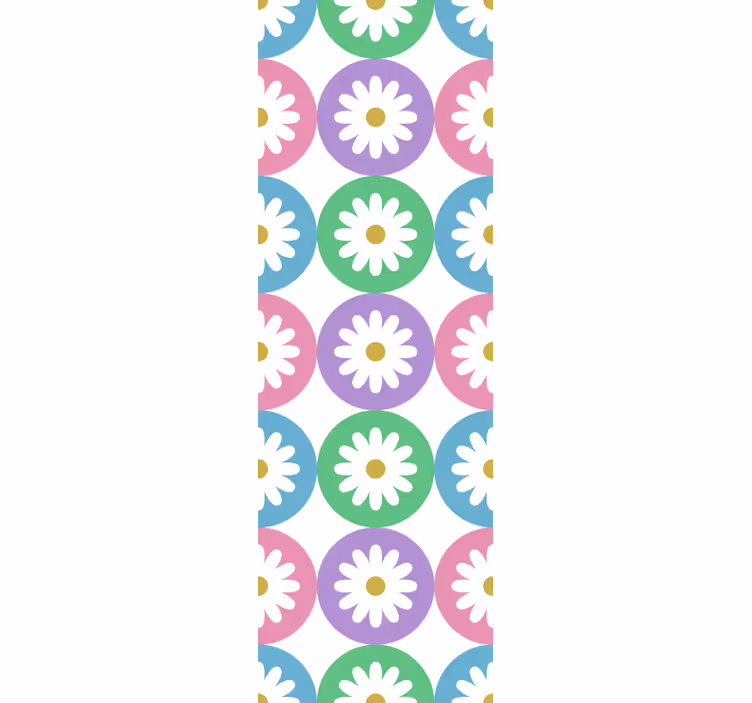 Tapete Küche gänseblümchen muster kreise - TenStickers
