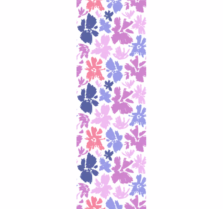 Tapete Esszimmer lila blumenschmuck - TenStickers