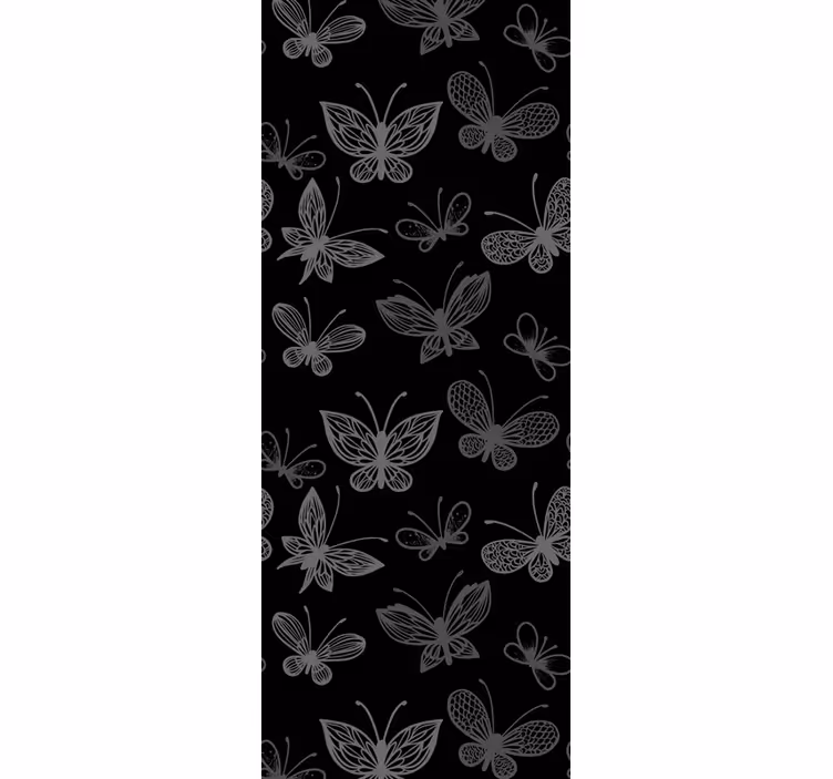 Tapete Schmetterling elegante schwarze silhouetten - TenStickers