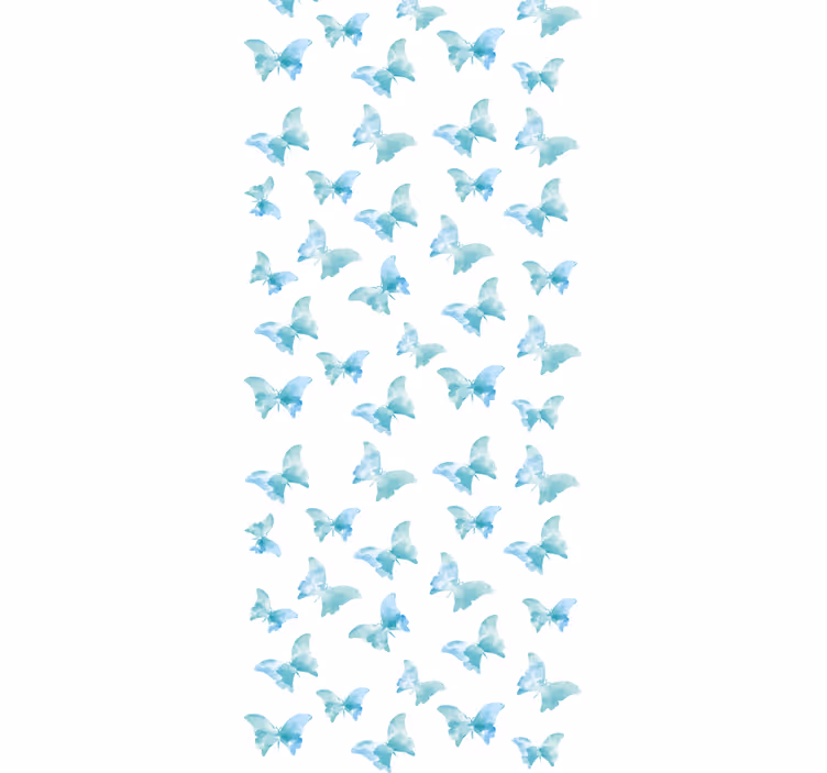 Tapete Schmetterling blau-weißes motiv - TenStickers